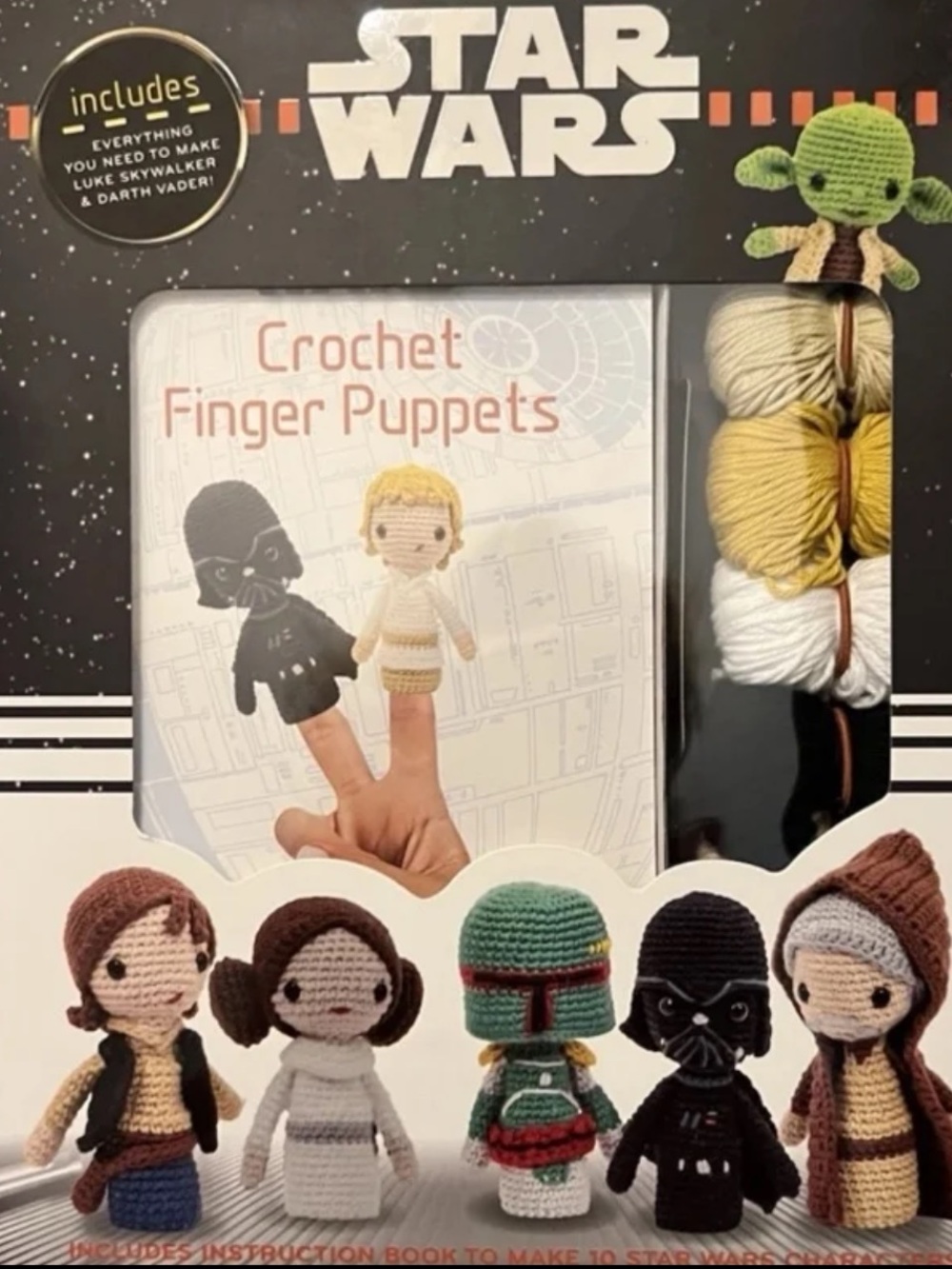 Disney Star Wars Crochet Kit - Green, Black, White, Brown